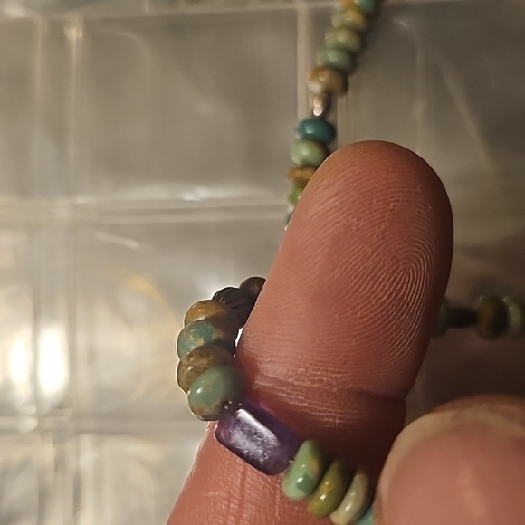 Carolyn Pollack Multicolor Turquoise Beaded Necklace 18inch/36inch end to end - Picture 11 of 17